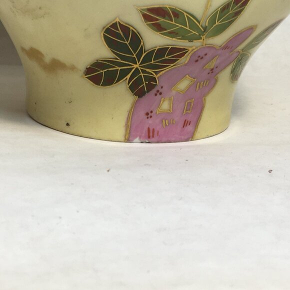 Victoria Carlsbad Art Nouveau Dragon Vase Gold and Floral Accents Please Read - Picture 9 of 15